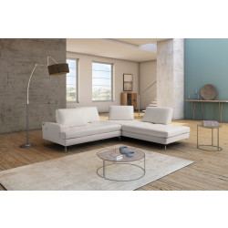 Estro Salotti Voyager - Modern White Leather Right Facing Sectional Sofa