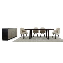A&X Caligari Modern Oak Dining Set