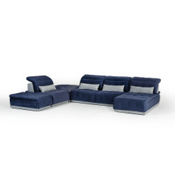 David Ferrari Daiquiri Italian Modern Blue & Grey Modular Sectional Sofa