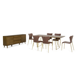 Modrest Marcia Modern Tobacco Dining Set