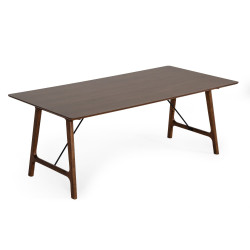 Modrest Oritz Mid-Century Modern Walnut Dining Table