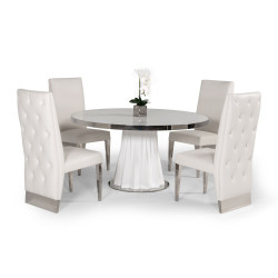 Modrest Cabaret Modern White Round Dining Table