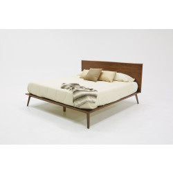 Modrest Carmen Mid-Century Modern Walnut Bed