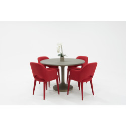 Modrest Wagner Modern Grey Concrete Round Dining Table