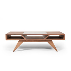 Modrest Dublin Modern Walnut Coffee Table