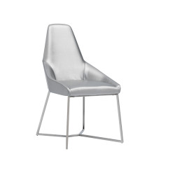 Modrest Sarah Modern Pearl Grey Leatherette Dining Chair (Set of 2)