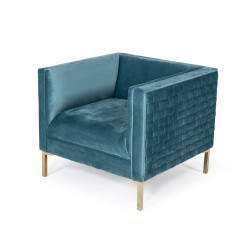 Divani Casa Atwood - Modern Teal Arm Chair