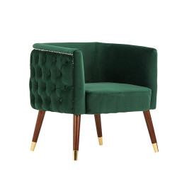 Modrest Bethel Modern Green Velvet Accent Chair