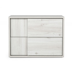 Nova Domus Asus - Italian Modern White Washed Oak Nightstand