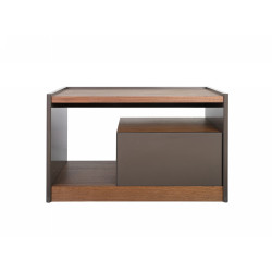Modrest Tara - Modern Walnut Nightstand 