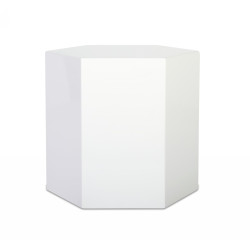 Modrest Newmont - Modern Medium White High Gloss End Table 