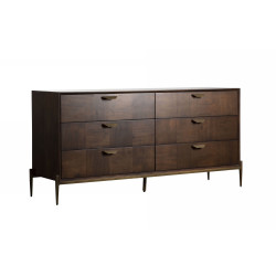Modrest Shane - Modern Acacia & Brass Dresser