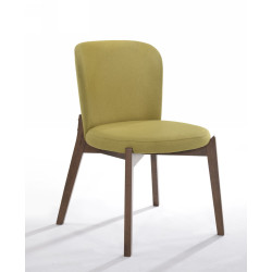 Modrest Boyce - Yellow & Walnut Dining Chair (Set of 2)