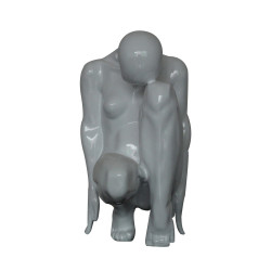 Modrest Modern White Kneeling Sculpture