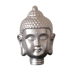 Modrest Modern Silver Buddha Head Sculpture
