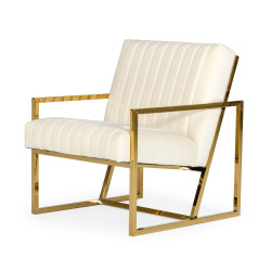 Divani Casa Baylor - Modern Off-White Accent Chair