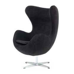 Modrest Lenmar - Modern Black Fabric Accent Chair 