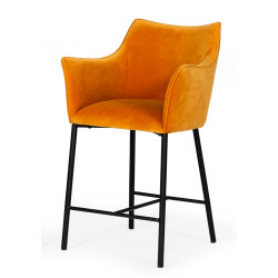 Modrest Exodus - Modern Yellow Velvet Counter Stool