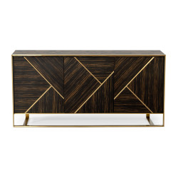 Modrest Nolte - Glam Black Zebrawood and Gold Buffet