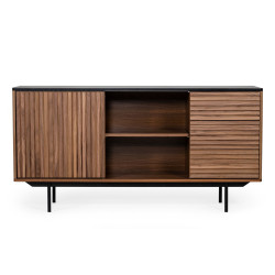 Modrest Maggie - Modern Walnut and Grey Buffet