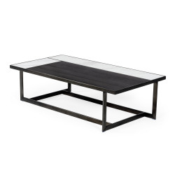 Modrest Fargo - Modern Ceramic & Grey Walnut Coffee Table