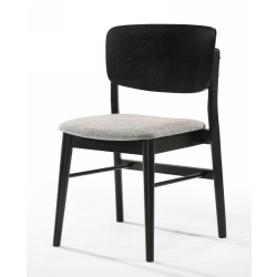 Modrest Addax - Modern Black and Grey Fabric Dining Chair- Set of 2