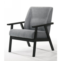 Modrest Borden - Modern Black and Grey Fabric Accent Chair