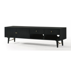 Modrest Bonfoy - Modern Black Ash TV Stand