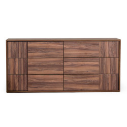 Nova Domus Asus - Italian Modern Walnut Dresser