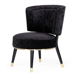 Divani Casa Dristol - Glam Black Accent Chair