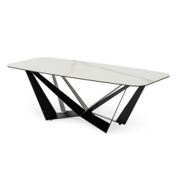Modrest Ellis - Modern White Ceramic Dining Table