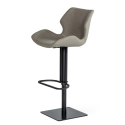 Modrest Jaffee - Industrial Grey Eco-Leather Bar Stool 
