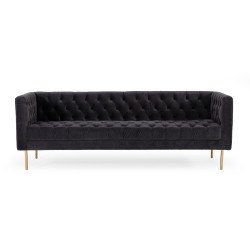 Divani Casa Chavez - DK Grey Velvet Sofa
