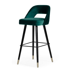 Modrest Kelsey - Modern Green Velvet Bar Stool