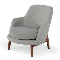 Modrest Metzler - Modern Grey Fabric Accent Chair 