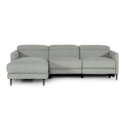 Divani Casa Lupita - Modern Grey Fabric Left Facing Sectional Sofa