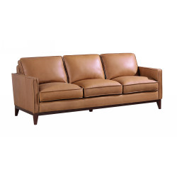 Divani Casa Naylor - Modern Brown Italian Leather Split Sofa