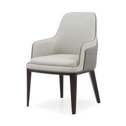 Modrest Maxwell - Glam Beige and Grey Dining Chair