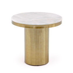 Modrest Rocky - Glam White & Gold End Table