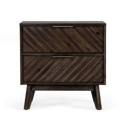 Modrest Daisy Mid-Century Dark Acacia Nightstand