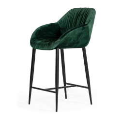 Modrest Katrina - Modern Green Fabric Bar Stool
