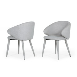 Modrest Keller - Modern Light Grey Dining Chair (Set of 2)