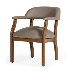 Modrest Canosa Modern Taupe Faux Leather Dining Chair