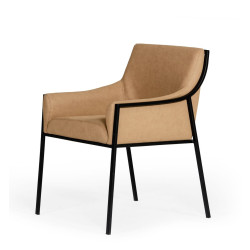 Modrest Raul - Modern Suede Tan Dining Chair