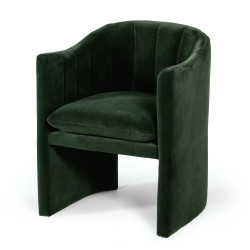Modrest Danube - Modern Jade Green Fabric Dining Chair