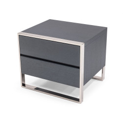 Modrest Jolene - Modern Grey Nightstand