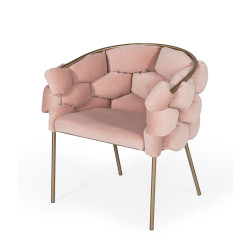 Modrest Debra - Modern Pink Fabric Dining Chair