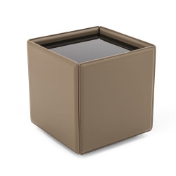 Modrest Vargas - Modern Beige Leatherette End Table