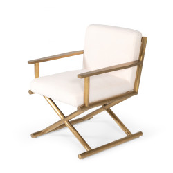 Modrest Haxtun - Modern Cream Sherpa Accent Chair