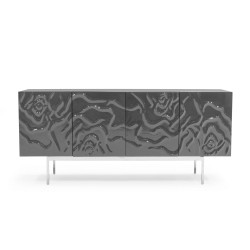 Modrest Gwen - Modern Grey High Gloss Buffet